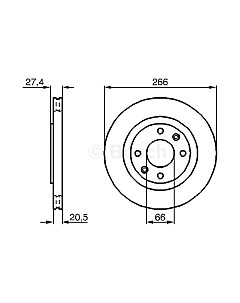 Тормозной диск 0986478268 Bosch