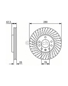 Тормозной диск 0986479467 Bosch