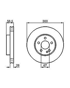 Тормозной диск 0986479137 Bosch