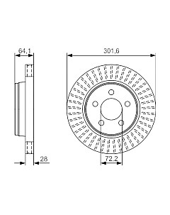 Тормозной диск 0986479U04 Bosch