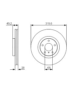 Тормозной диск 0986479R22 Bosch