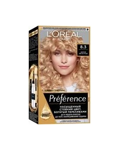 Гель-краска для волос Preference 8.3 Канны золотой светло-русый L'oreal paris