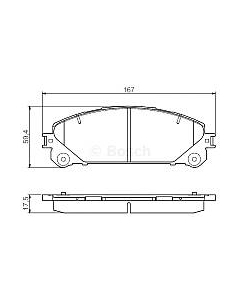 Тормозные колодки 0986495169 Bosch