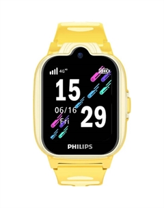 Детские смарт-часы Kids W6610 (CTW6610YL/00) желтый Philips