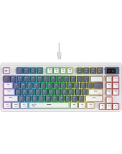 Клавиатура Gamenote KB884L RGB (белый, Content Red) Havit