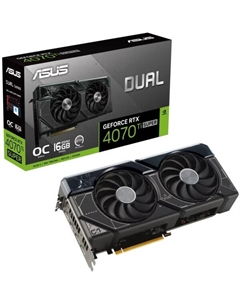 Видеокарта Dual GeForce RTX 4070 Ti Super OC Edition 16GB GDDR6X DUAL-RTX4070TIS-O16G Asus