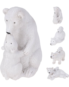 Сувенир новогодний Polar Bear Family полистоун 15 см APF649510 No brand