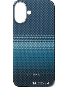 Чехол для телефона Tactile Woven для iPhone 16 (синий) Pitaka