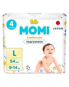 Подгузники "Comfort Care" размер L 9-14 кг 54.0 Momi