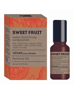 Парфюмерное масло для тела Sweet Fruit личи белый шоколад пирожное белый кедр 15.0 Vegan.love.studio