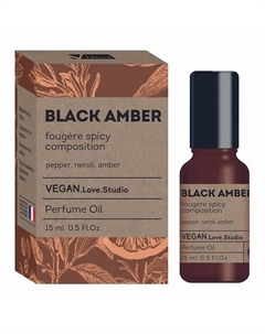 Парфюмерное масло для тела Black Amber перец амбра нероли 15.0 Vegan.love.studio