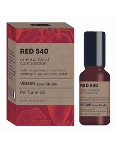 Парфюмерное масло для тела Red 540 шафран жасмин амбра кедр 15.0 Vegan.love.studio