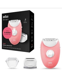 BRAUN Эпилятор Silk-epil 3 SE3277, 2 скорости, подсветка Braun