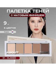 Палетка матовых теней для век Return To Basic Shadow Palette About tone