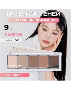 Палетка матовых теней для век Return To Basic Shadow Palette About tone