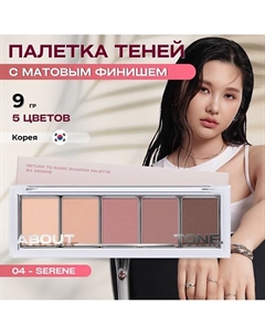 Палетка матовых теней для век Return To Basic Shadow Palette About tone