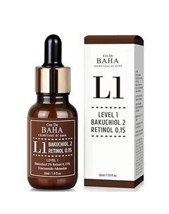 Сыворотка для лица антивозрастная L1 Bakuchiol & Retinol Serum 30.0 Cos de baha