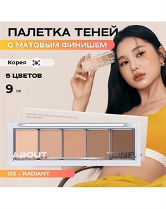 Палетка матовых теней для век Return To Basic Shadow Palette About tone