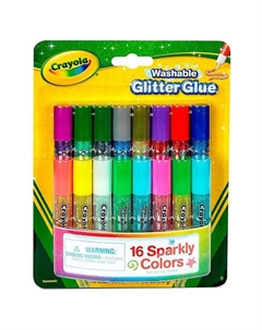 Смываемый цветной клей с блестками Washable Glitter Glue Crayola