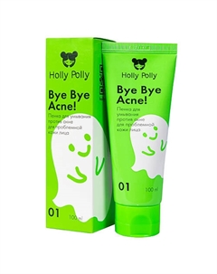 Пенка для умывания лица Bye Bye Acne! против акне и воспалений Holly polly