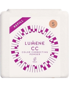 Компактная цветокорректирующая пудра CC Color Correcting, сменный блок Lumene