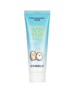 Скраб для лица с содой и яичным белком Baking Soda & Egg Pore Minimising Scrub Consly