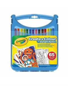 Смываемые фломастеры в кейсе для хранения Create&Colour 65.0 Crayola