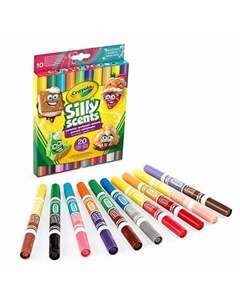 Смываемые двусторонние фломастеры с ароматизатором Silly Scent 10.0 Crayola