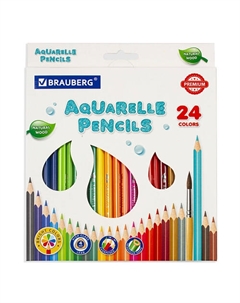 Карандаши цветные акварельные PREMIUM AQUARELLE Brauberg