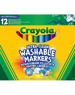 Смываемые фломастеры с широким пером Ultra Clean Broad Line Markers 12.0 Crayola