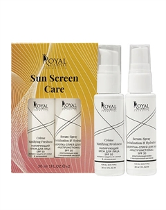 Косметический набор Sun Screen Care, сыворотка spf 30, матирующий крем для лица spf 50 Royal samples