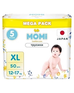 Подгузники-трусики "Comfort Care" размер XL 12-17 кг mega упаковка 50.0 Momi