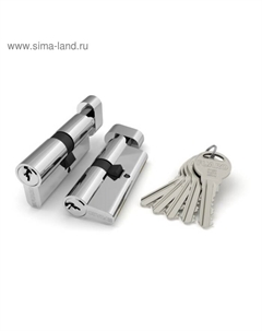 Цилиндровый механизм R302/60 (25х10х25) CP, с вертушкой, 5 ключей, цвет хром Fuaro