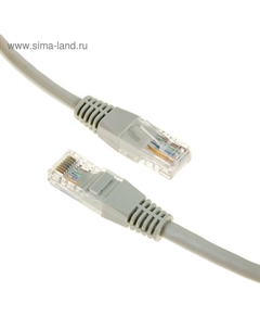 Патч-корд Gembird PP12e-20M, UTP 5е кат., RJ-45(m)-RJ-45(m), 20 м, серый