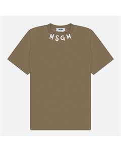 Мужская футболка Collar Brush Stroke Logo Msgm