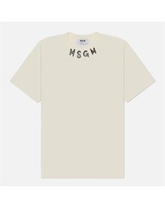 Мужская футболка Collar Brush Stroke Logo Msgm