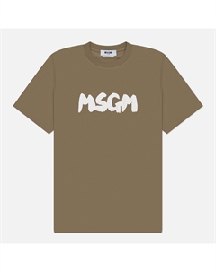 Мужская футболка New Brush Sroke Logo Msgm