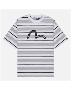 Мужская футболка kuro Striped Embroidered Seagull Evisu