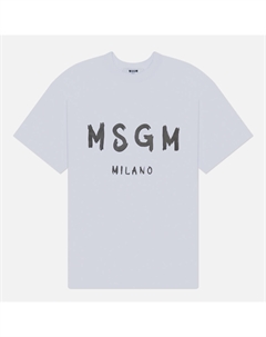 Мужская футболка Brush Stroke Logo Print Msgm