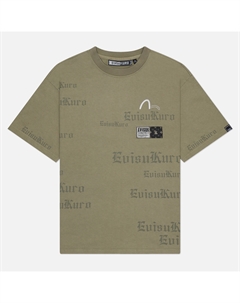 Мужская футболка kuro Garment Pigment Dyed Multi Branding Evisu