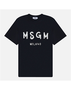 Мужская футболка Brush Stroke Logo Print Msgm