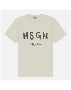 Мужская футболка Brush Stroke Logo Print Msgm