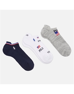 Комплект носков All Over Polo USA Ped 3-Pack Polo ralph lauren