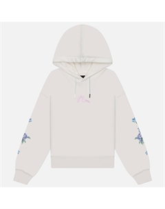 Женская толстовка 3D Segull Printed & Floral Emroidery Croppedd Hoodie Evisu