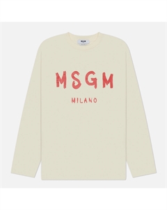 Мужской лонгслив Brush Sroke Logo Print Msgm