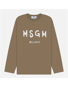 Мужской лонгслив Brush Sroke Logo Print Msgm