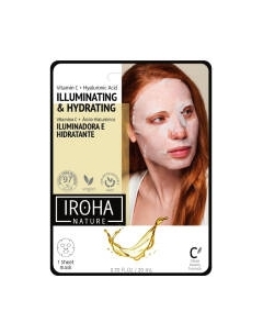 Маска для лица тканевая Vitamin C + Hyaluronic Acid Illuminating & Hydrating Iroha nature