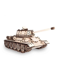 Деревянный конструктор 3D Танк T-34-76 1.0 Ewa eco-wood-art