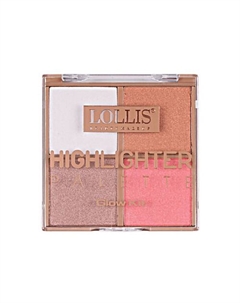 Хайлайтер для лица 4 Colors Highlighter Glow Kit Lollis