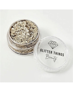 Глиттер Гель Блёстки для глаз, лица и тела "Золотая Пыль" Glitter things